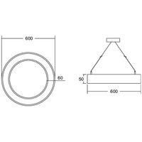 BRUMBERG Biro Circle Ring5 direct 60 cm DALI white 840