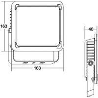 BRUMBERG Neo Midi LED floodlight, 23.3 cm 3,000 K