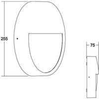 BRUMBERG Eye LED outdoor wall light, half, white