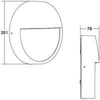 BRUMBERG Eye wall lamp ring, half, black