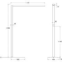 BRUMBERG Bevon LED floor lamp microprism direct/indirect