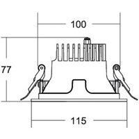 BRUMBERG Apollo Mini, smooth, round, DALI, 3,000 K, white