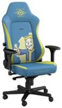 NOBLECHAIRS HERO Fallout VaultTec Edition Gaming Chair  Blue & Yellow