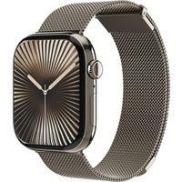 VONMAHLEN Milanese Loop 2 Apple Watch 44 - 49 mm Mesh Strap - Desert Sand, Silver/Grey