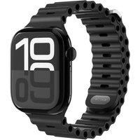 VONMAHLEN Wave Band 2 Apple Watch 44 - 49 mm Silicone Strap - Black, Black