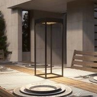 Lucande Lynzy LED solar light, black, 58.3 cm