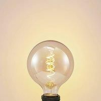 Lucande LED bulb E27 G125 4W 1,800K dimmable amber