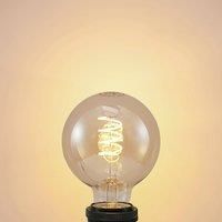 Lucande LED bulb E27 G95 4W 1,800K dimmable amber