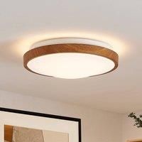Lindby LED Ceiling Light /'Mynte/' (Modern) in Brown for e.g. Office & Workroom (1 Light Source,) from Ceiling lamp, lamp