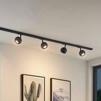 Lindby Guus 1-circuit track system, 4-bulb, black
