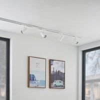 Lindby Ties track system, 4-bulb, white