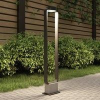 LED Outdoor lights 'Belna' (modern) in Silver made of Aluminium (1 light source,) from Lucande | garden light, path light, bollard light, path lamp,