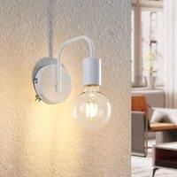 Lindby Wall Light /'Erivana/' dimmable (Modern) in White Made of Metal for e.g. Living Room & Dining Room (1 Light Source, E27) from Wall Lighting, Wall lamp