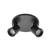 Ceiling Light /'Iavo/' dimmable (Modern) in Black Made of Aluminium for e.g. Hallway (2 Light Sources, GU10) from Arcchio | floodlight, Spotlight