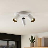 Arcchio Brinja downlight, round, 3-bulb, white