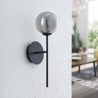Lucande Wynona wall light, one-bulb black