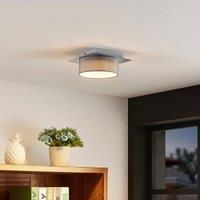 Lindby Aviola LED ceiling light, fabric lampshade