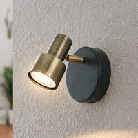Lindby Ceiling Light /'Kiyara/' dimmable (Modern) in Black Made of Metal for e.g. Living Room & Dining Room (1 Light Source, GU10) from floodlight, Spotlight