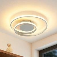Lindby Emisua LED ceiling lamp CCT dimmable white