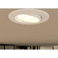 PRIOS Spotlight Recessed dimmable (Modern) in White Made of Aluminium for e.g. Living Room & Dining Room (1 Light Source,) from Spotlight, recessed Light, Ceiling Light, Wall Light