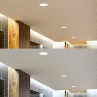 Spotlight Recessed /'Rida/' dimmable (Modern) in White Made of Aluminium for e.g. Bathroom (1 Light Source,) from PRIOS | Spotlight, recessed Light, Ceiling Light, Wall Light