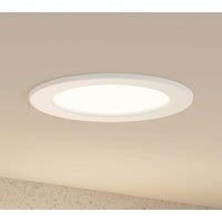 PRIOS Spotlight Recessed /'Cadance/' dimmable (Modern) in White Made of Aluminium for e.g. Bathroom (1 Light Source,) from Spotlight, recessed Light, Ceiling Light, Wall Light