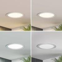 PRIOS Spotlight Recessed /'Cadance/' dimmable (Modern) in Silver Made of Aluminium for e.g. Bathroom (1 Light Source,) from Spotlight, recessed Light, Ceiling Light, Wall Light