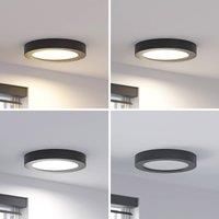 PRIOS LED Ceiling Light /'Edwina/' dimmable (Modern) in Black Made of Aluminium for e.g. Bathroom (1 Light Source,) from Ceiling lamp, lamp