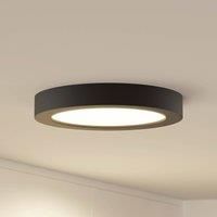 PRIOS LED Ceiling Light /'Edwina/' dimmable (Modern) in Black Made of Aluminium for e.g. Bathroom (1 Light Source,) from Ceiling lamp, lamp