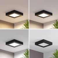 LED Ceiling Light /'Mazin/' dimmable (Modern) in Black Made of Aluminium for e.g. Bathroom (1 Light Source,) from PRIOS | Ceiling lamp, lamp