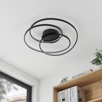 Lindby Kateryna LED ceiling light black 60 cm