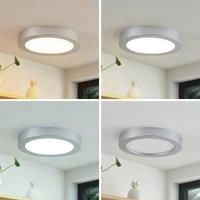 PRIOS LED Ceiling Light /'Edwina/' dimmable (Modern) in Silver Made of Aluminium for e.g. Bathroom (1 Light Source,) from Ceiling lamp, lamp