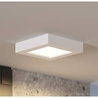 PRIOS LED Ceiling Light /'Alette/' dimmable (Modern) in White Made of Aluminium for e.g. Bathroom (1 Light Source,) from Ceiling lamp, lamp