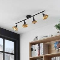 LED Ceiling Light /'Erin/' in Black Made of Metal for e.g. Living Room & Dining Room (4 Light Sources, GU10) from Lindby | Ceiling lamp, lamp