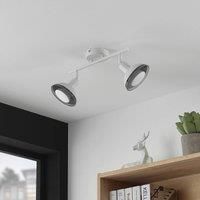 Lindby LED Ceiling Light /'Erin/' (Modern) in White Made of Metal for e.g. Living Room & Dining Room (2 Light Sources, GU10) from Ceiling lamp, lamp