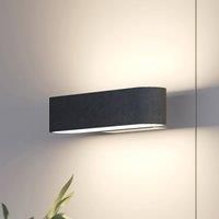 Lucande Matteo LED wall light, ash wood lampshade