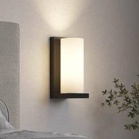 Wall Light /'Lyra/' dimmable (Modern) in Black Made of Metal for e.g. Living Room & Dining Room (1 Light Source, E27) from Lucande | Wall Lighting, Wall lamp