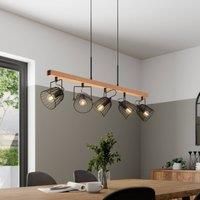 Lindby Adalin hanging light, five-bulb, cage