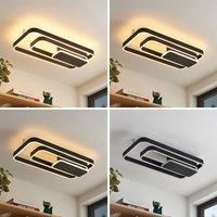 Lucande Kadira LED ceiling lamp 60 cm, black
