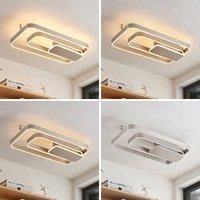 Lucande Kadira LED ceiling lamp 60 cm, nickel