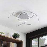 Lindby Yareli LED ceiling light, silver grey