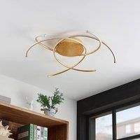 Lindby Yareli LED ceiling light, gold