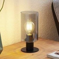 Lindby Emavi table lamp with smoked glass