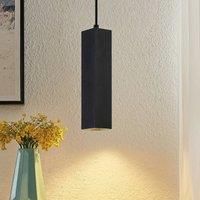 Prios Neliyah hanging light, angular, black 1-bulb