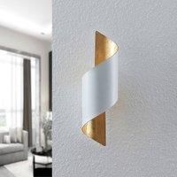 Lindby Chenotara wall lamp in white and gold