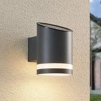 Solar Wall Light /'Bentlas/' (Modern) in Black Made of Stainless Steel (1 Light Source,) from Lindby | Solar lamp, Garden Solar Light