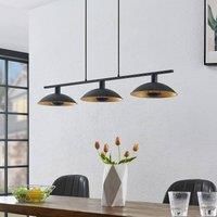 Lindby Narisara linear pendant lamp, three-bulb