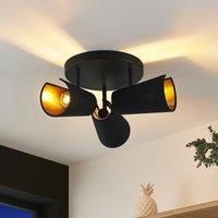 Lindby Zylindro ceiling light, round, 3-bulb
