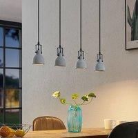 Lindby Amilia pendant concrete lampshades, 4-bulb