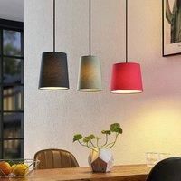 Lindby Amilia pendant light, colourful, 3-bulb
